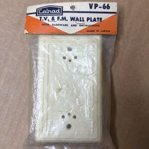 Vintage Calrad T.V. & F.M. Wall Plate VP-66 Made In Japan